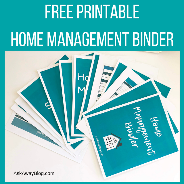 free printable home management binder