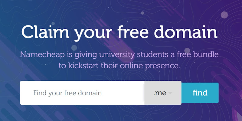 Let Get Free .ME Domain Name for Students at Namecheap