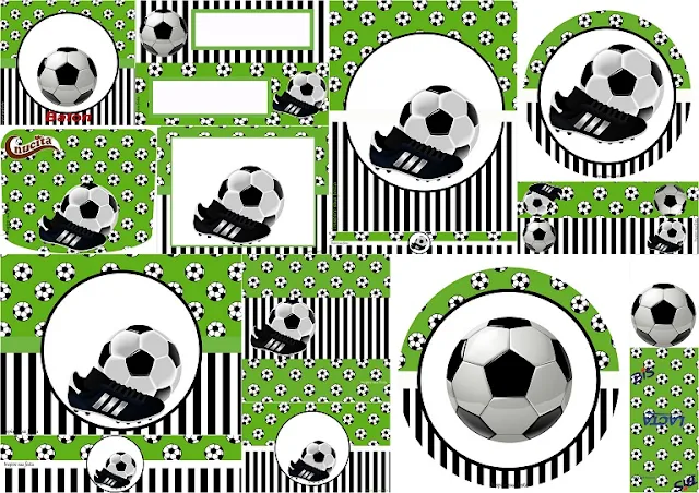 Set de Fútbol: Etiquetas para Candy Bar para Imprimir Gratis.