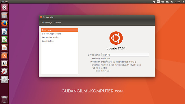 Cara Instal Ubuntu 17.04 Zesty Zapus Lengkap Dengan Gambar