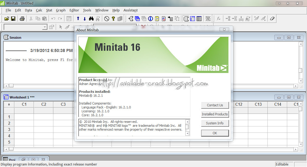 minitab 16 free download with crack