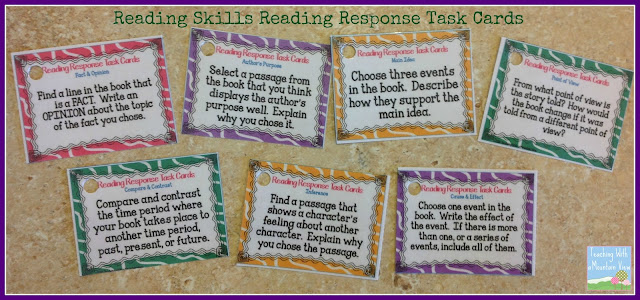 Task Card Corner: Using Task Cards for Reading Response