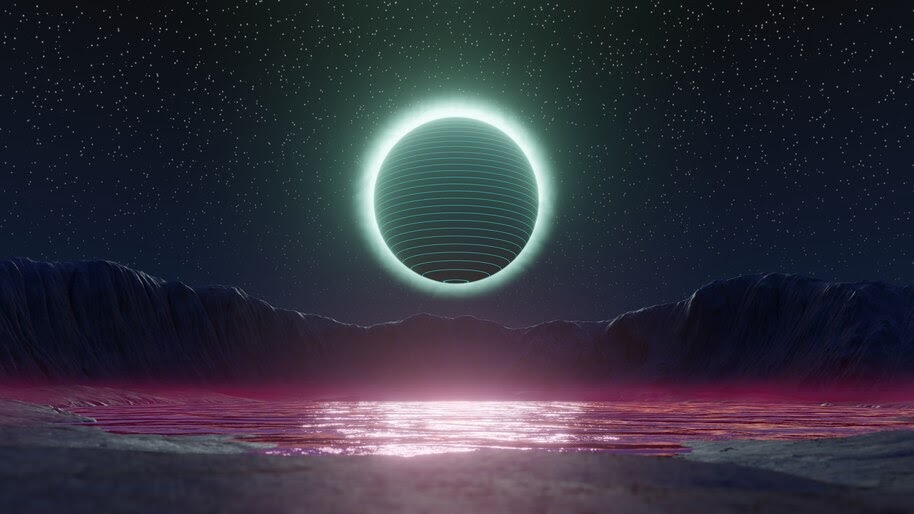 Lunar Eclipse, Digital Art, Night, Scenery, 4K, #6.1038