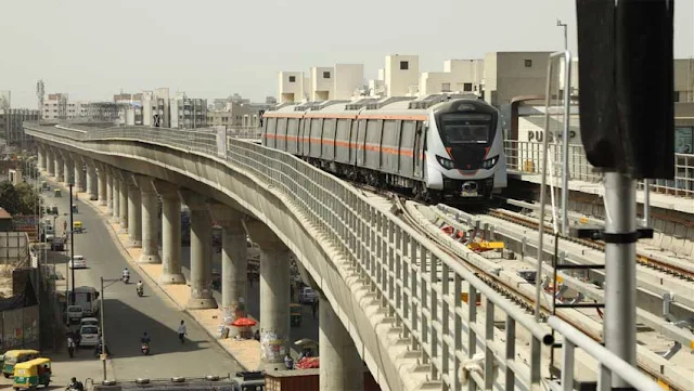 Image Attribute: The launch of the first phase of Metro-Link Express for Gandhinagar and Ahmedabad (MEGA) on March 6, 2019 / Source: PTI