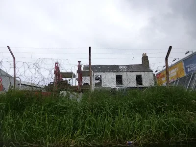 Barbed wire along Dublin's Grand Canal