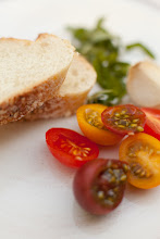 Ingredients for Roasted Heirloom Tomato Bruschetta