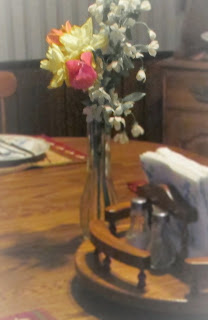 flowers on the table from garden