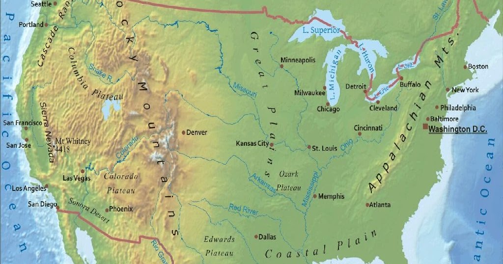 Map Of The United States Mountain Ranges | Usa Map 2018