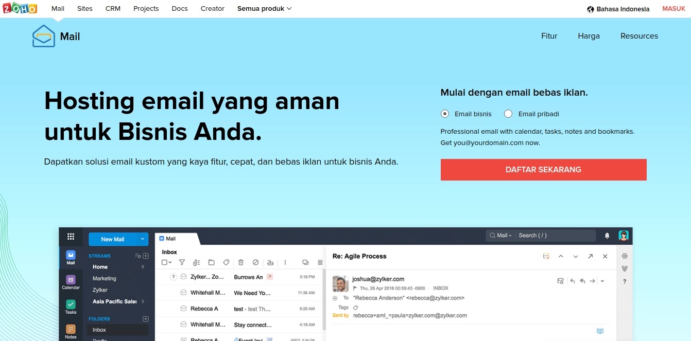 Zoho Mail Layanan Email Gratis Zoho Mail