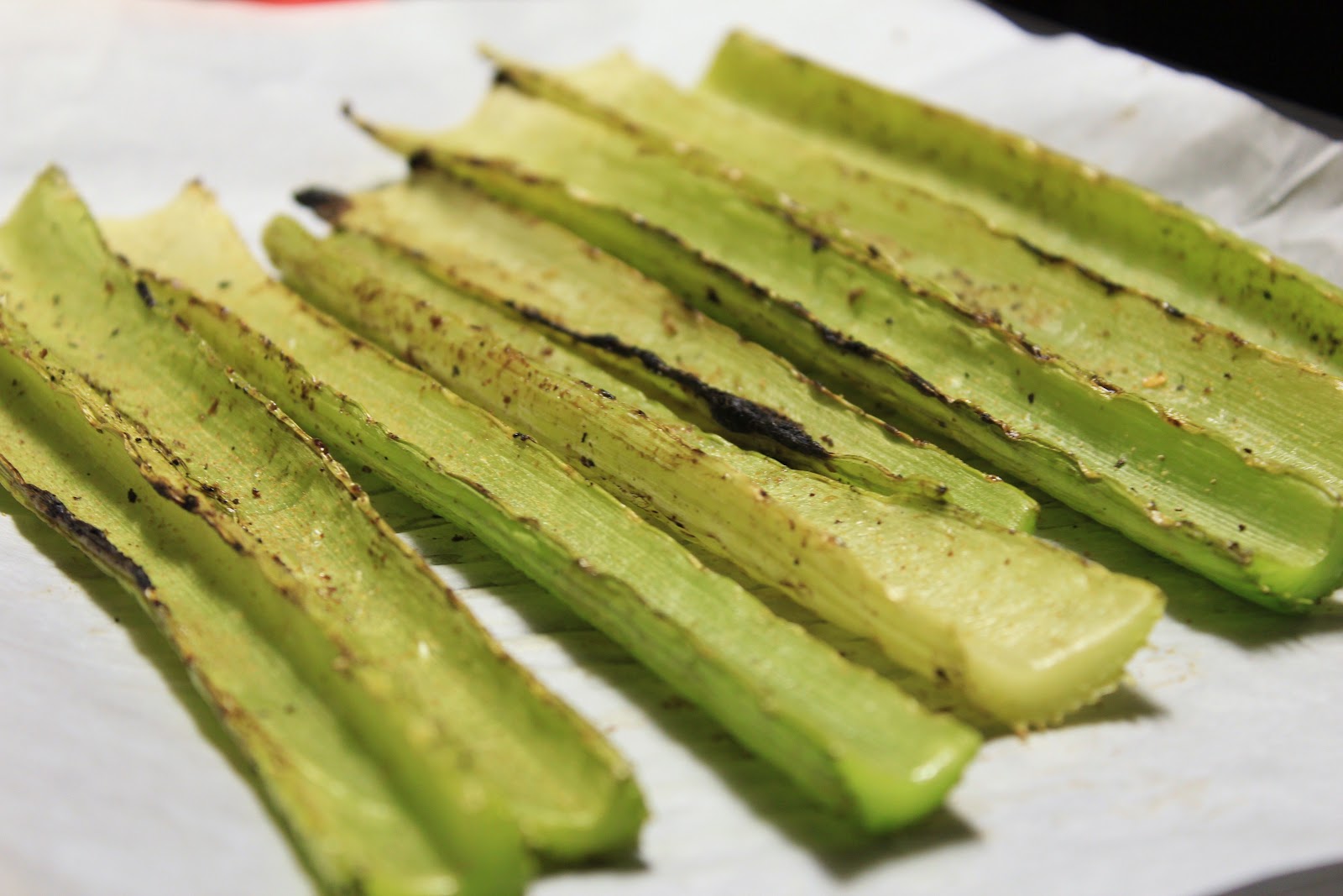 My new obsession will be...grilled celery. Yep.