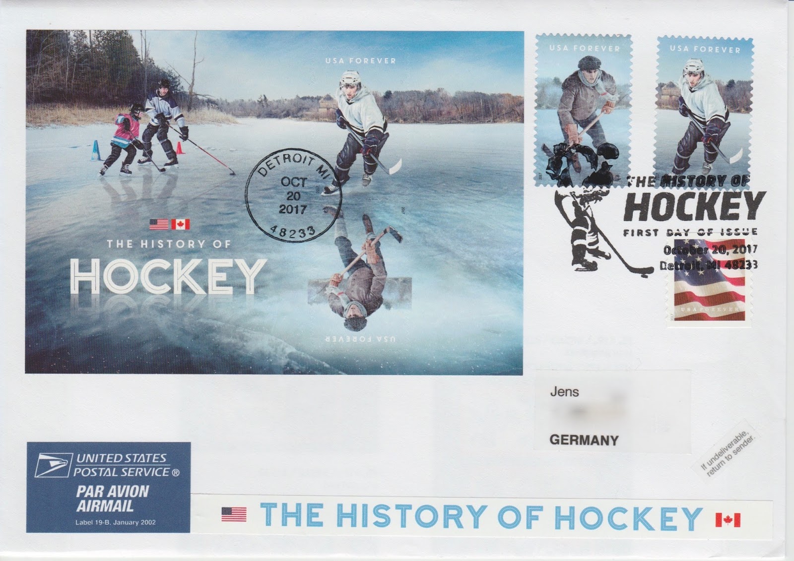 My Postcard and Cover Blog USA The History of Hockey