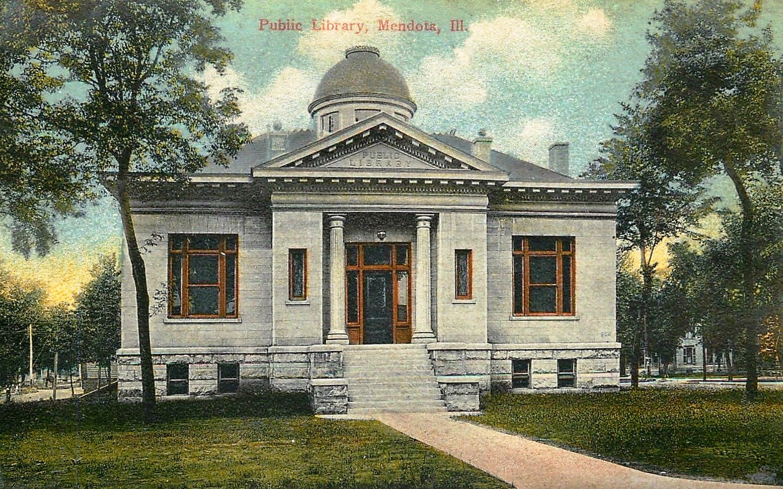 Library Postcards Library, Mendota, Illinois