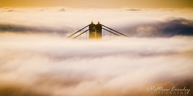 Emergence - the Golden Gate Bridge above the fog