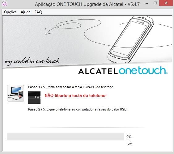 Atualizar celulares da linha One Touch da Alcatel