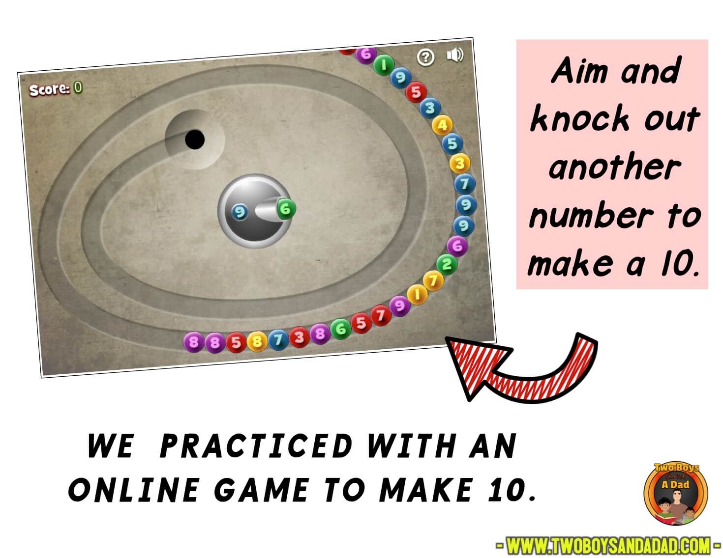 Online game to practice making a ten