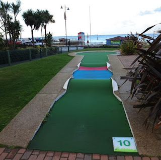 The Crazy Golf course at Shanklin seafront on the Isle of Wight in 2016