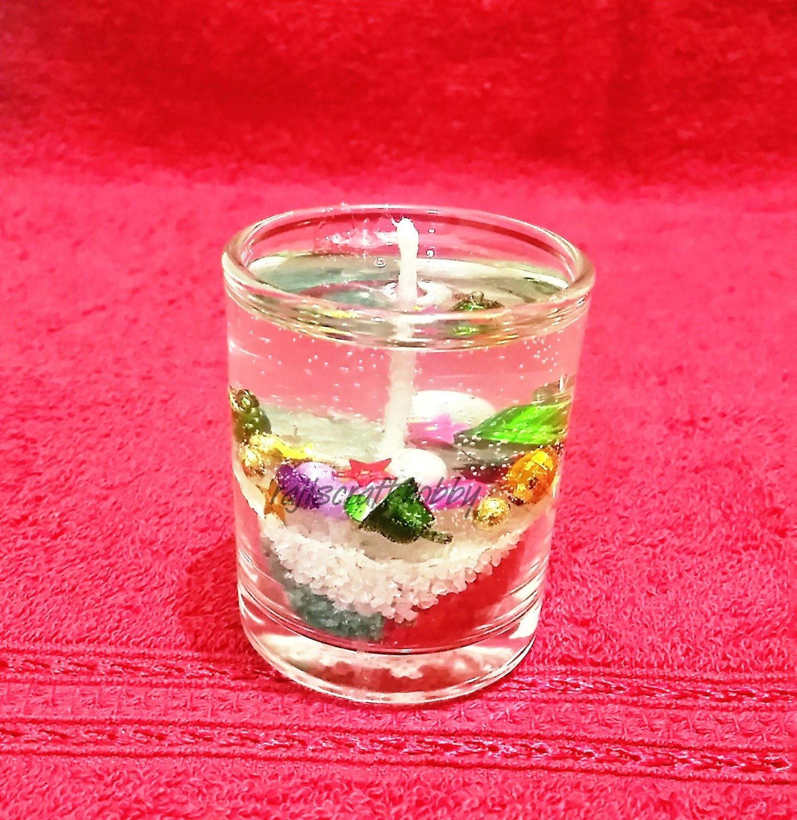 Raji's Craft Hobby DIY Christmas Gel Candles