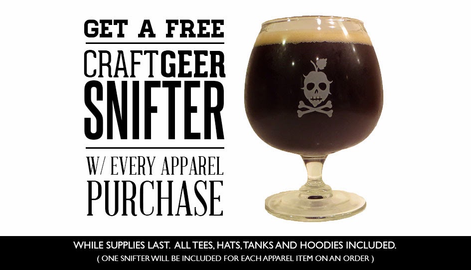 The CraftGeer Blog Get a Free CraftGeer Snifter with Every Apparel Purchase at