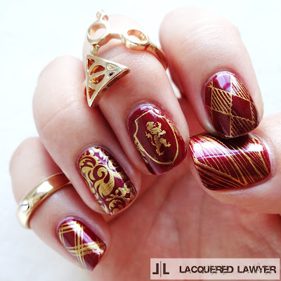 Gryffindor Nail Art