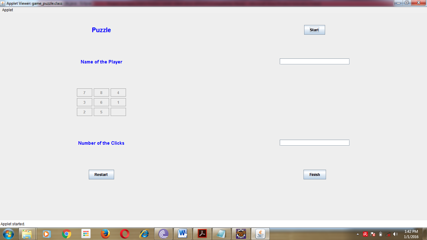HOW TO MAKE SIMPLE PUZZLE GAME USING JAVA APPLETS