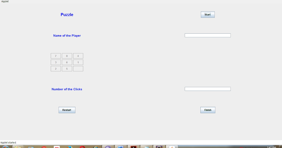 HOW TO MAKE SIMPLE PUZZLE GAME USING JAVA APPLETS