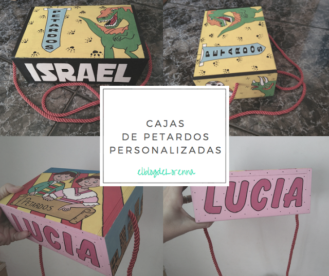 Caja madera para petardos Caja de madera para petardos personalizada y pintada a mano