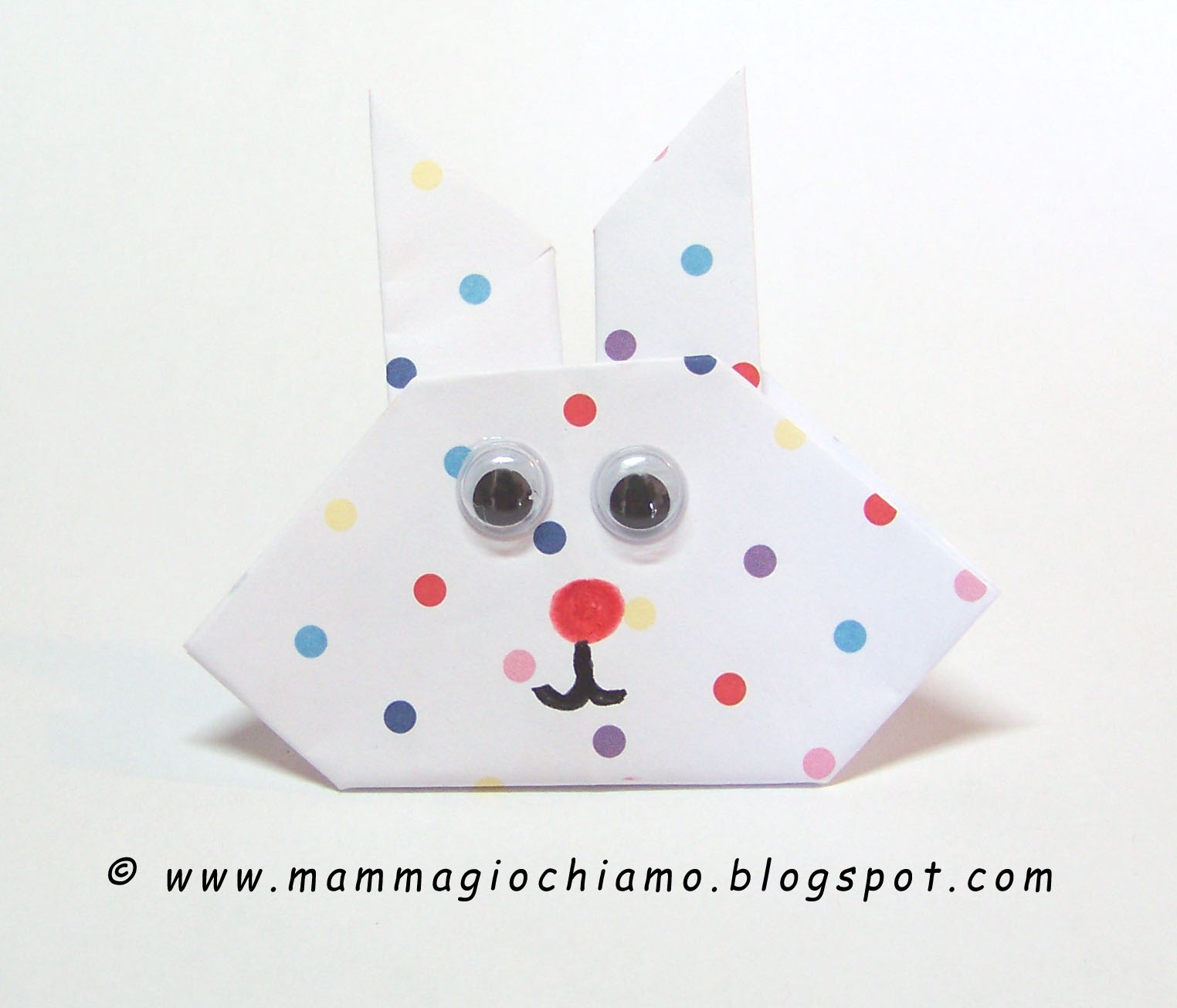 MammA GiochiaMo? Biglietti di Pasqua coniglietto di carta origami popup