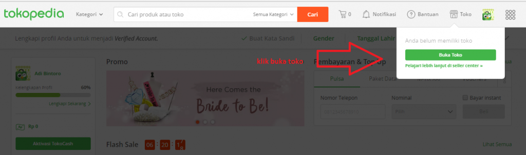 cara berjualan di tokopedia