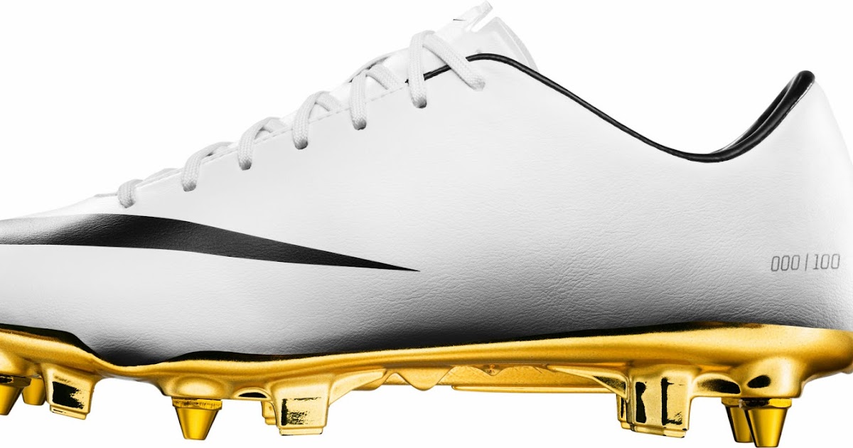 cristiano ronaldo cleats white and gold