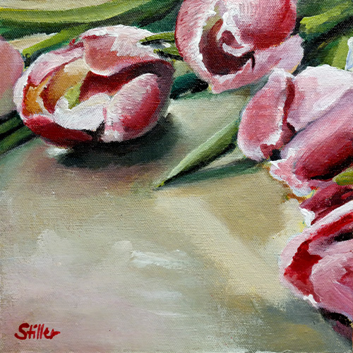 Kunst Aigner Linz Maler Art Blumen Tulpen Acrylmalerei