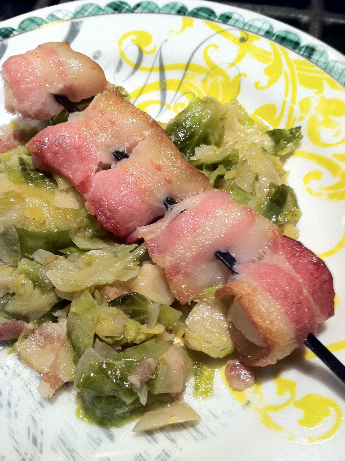 Philly Food Lovers Scallops with Brussel Sprouts and Bacon