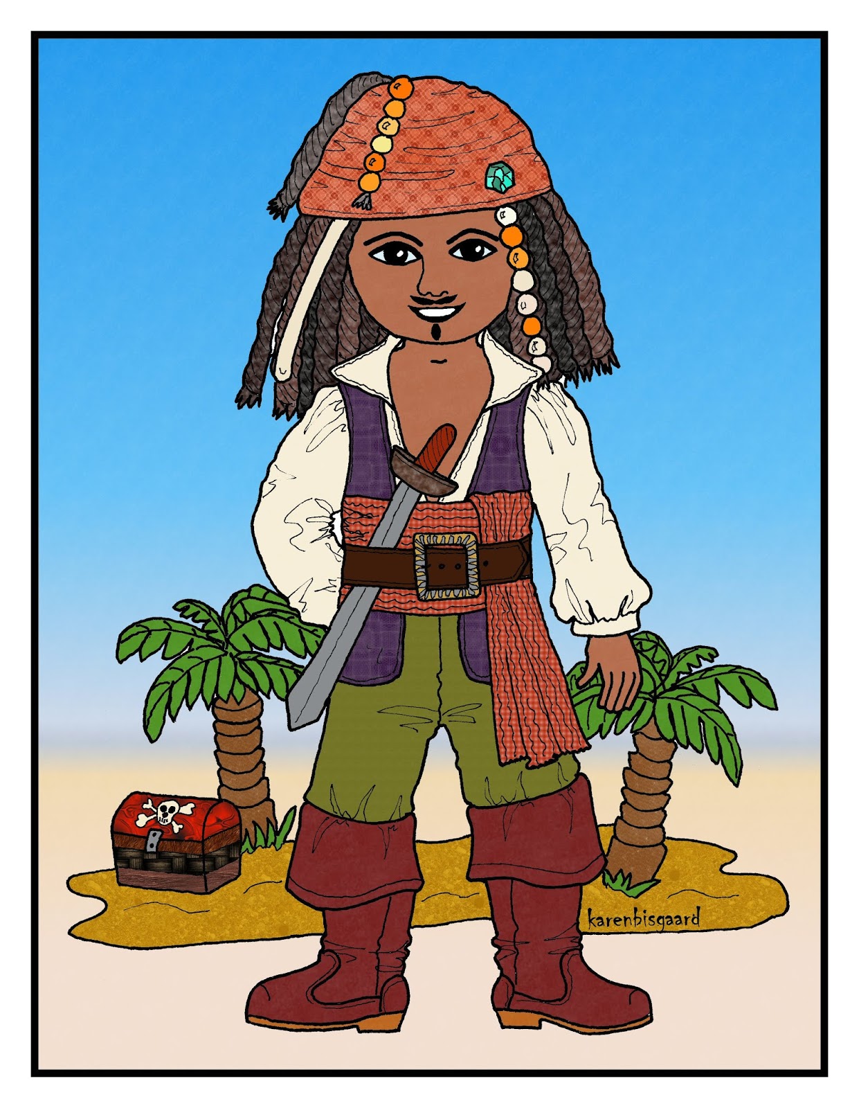 Karen s Paper Dolls Pirate Postcard To Print In Colours Pirat karen-s-paper-dolls-pirate-postcard-to-print-in-colours-pirat