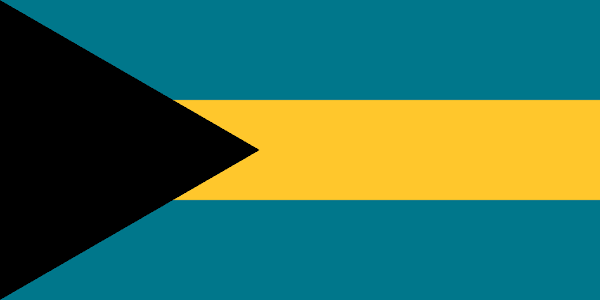Logo Gambar Bendera Negara Bahama PNG JPG ukuran 600 px