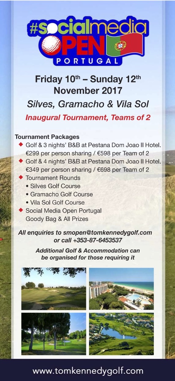 Hooked Ireland's Golf Courses Social Media Open Portugal, November 2017