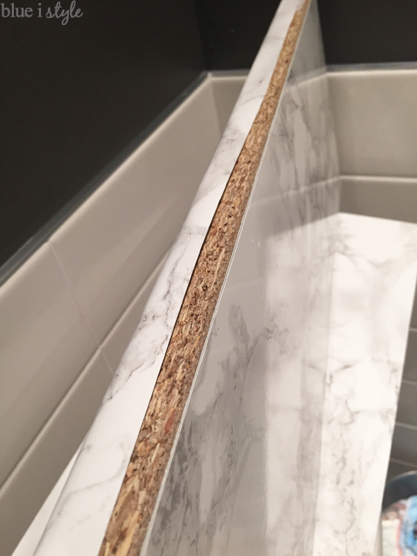 {diy with style} How to Make Faux Marble Shelves for 20 An IKEA EKBY