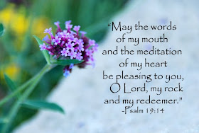 psalm 19:14 may the words of my mouth and the meditation of my heart be pleasing