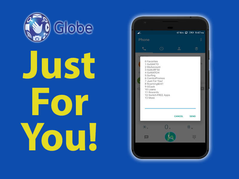 Globe Just For You Discounted Call Text And Internet Promo