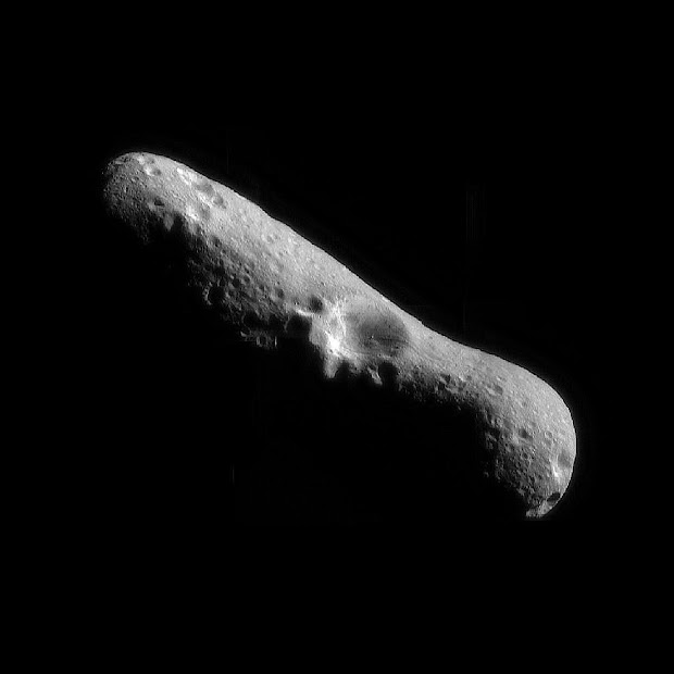 Asteroid Eros as seen by the orbiting NASA's NEAR spacecraft!