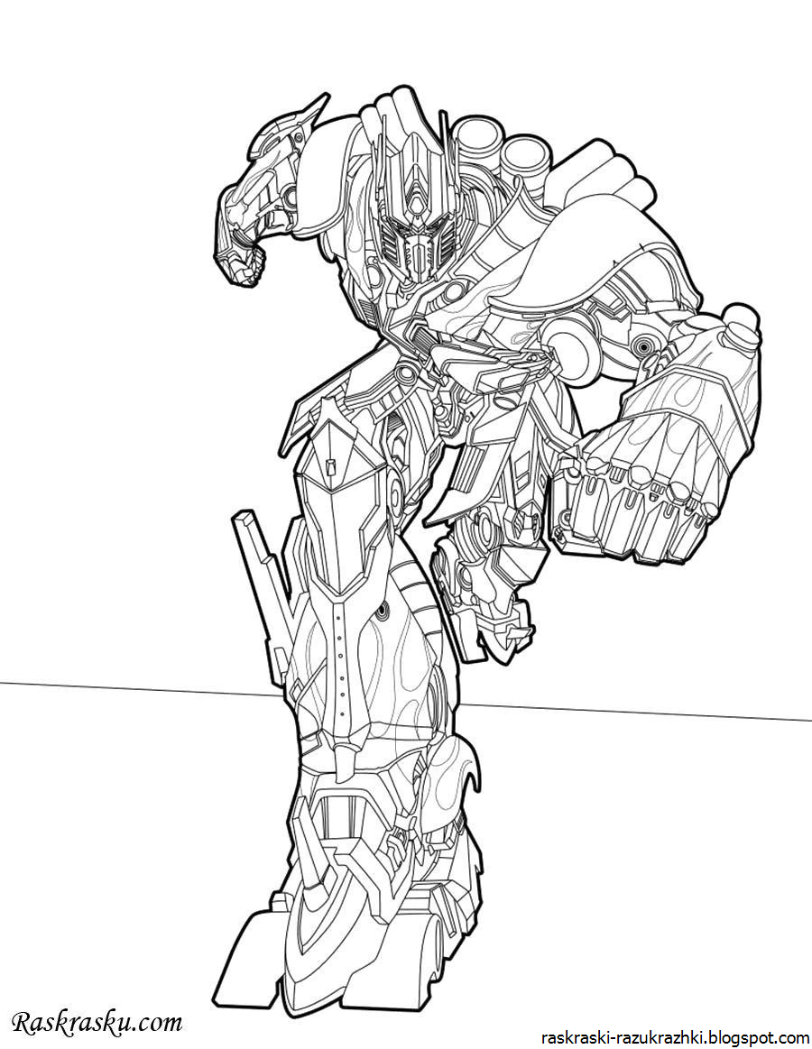 Разукрашка Оптимус