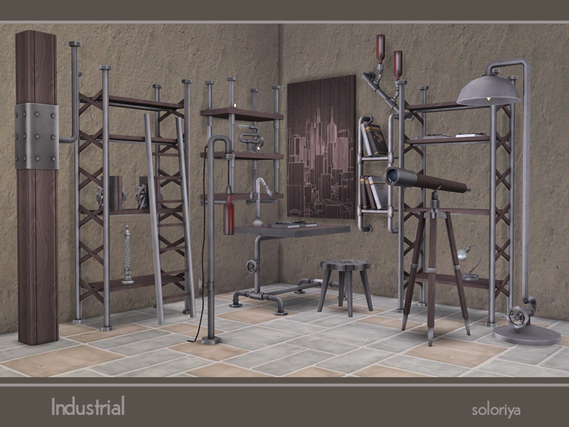 Industrial Living Room Set Sims 4