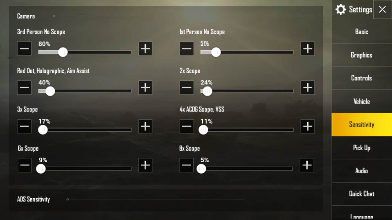 Cara Setting Sensitivitas Pubg Mobile Untuk Camera Scope Ads Dan Gyroscope