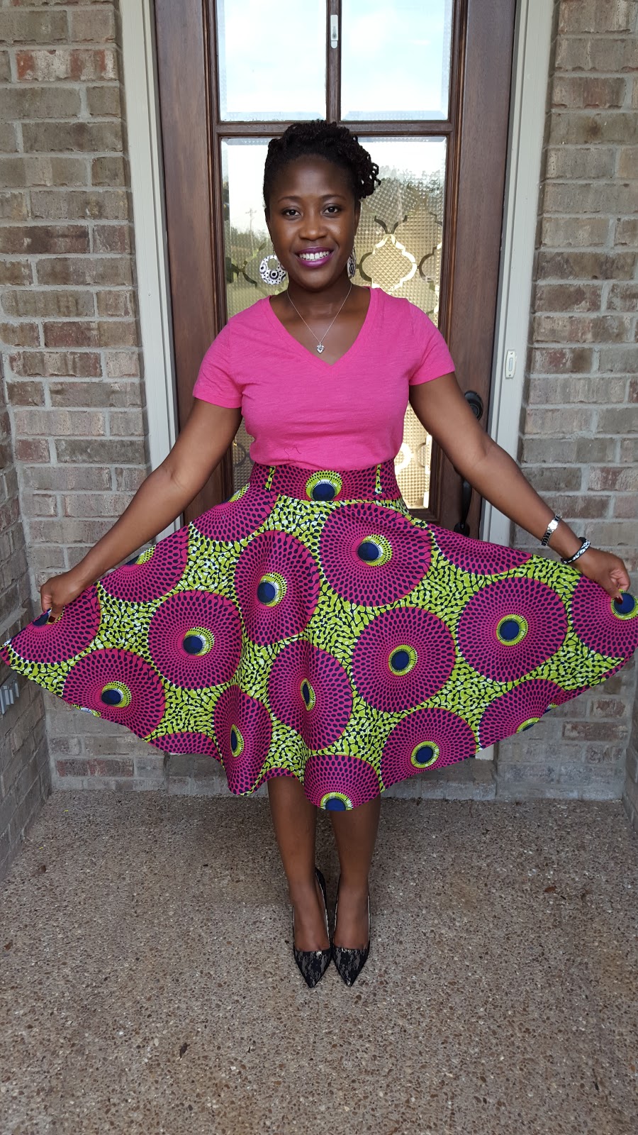 Monde's Threads: Date Night Look: African Print Circle Skirt