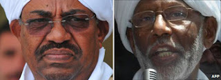 Omar al-Bashir and Hassan al-Turabi
