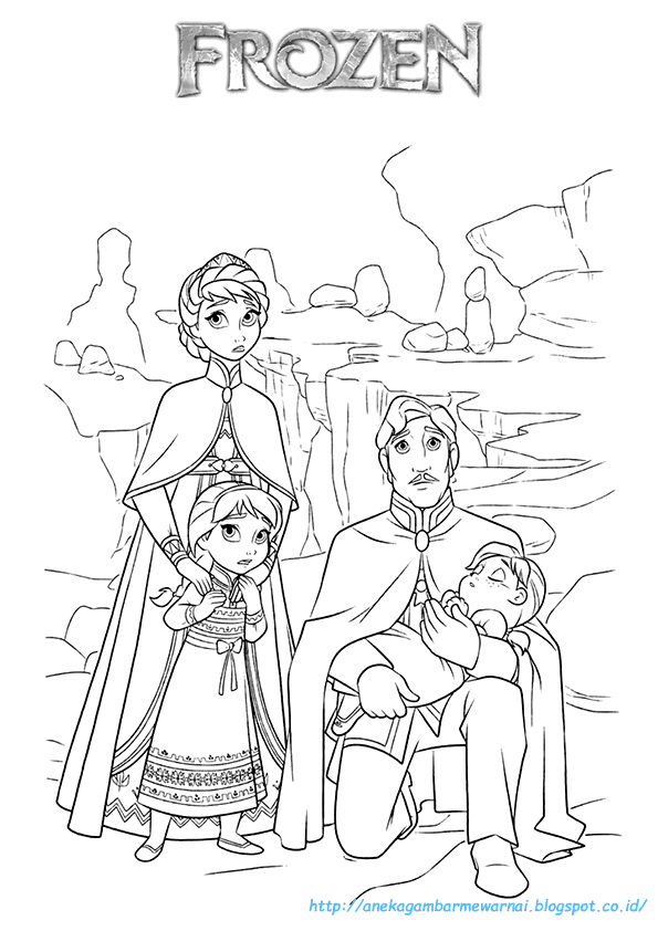 10 Gambar Mewarnai Frozen Untuk Anak PAUD dan TK