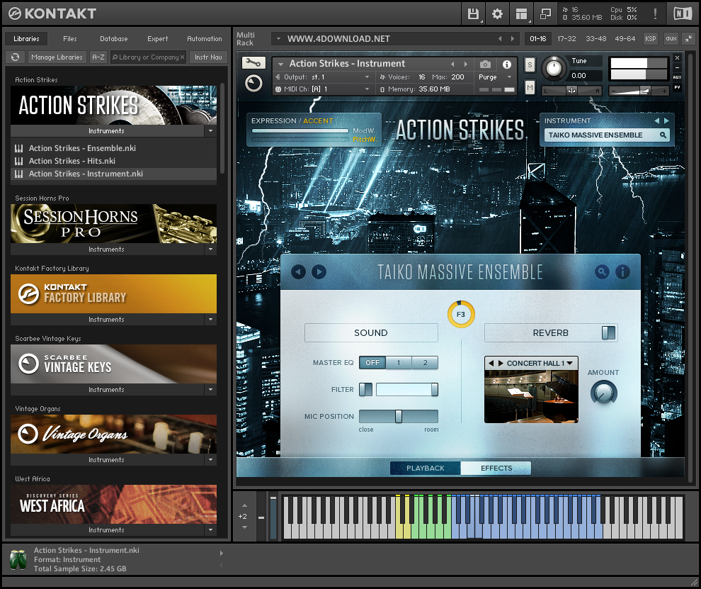Download Action Strikes v1.2 KONTAKT Library latest version