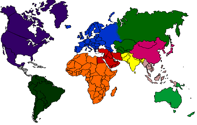 Empires and Generals: Regions of the world Empires and Generals: Regions of the world