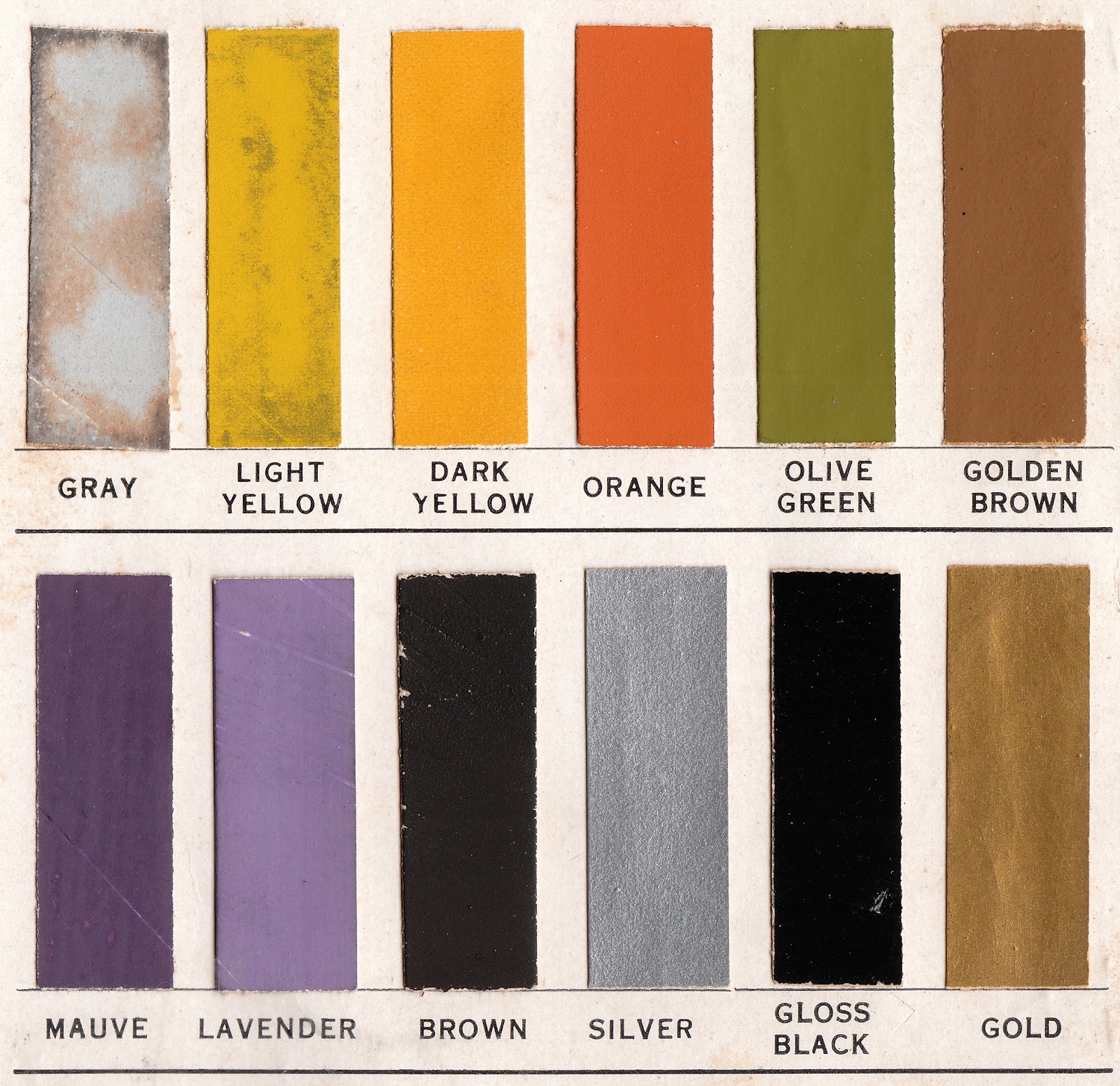 Dull Tool Dim Bulb Show Card Colors ! Devoe and Raynolds the Oldest