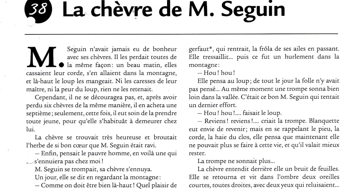 La chèvre de Monsieur Seguin
