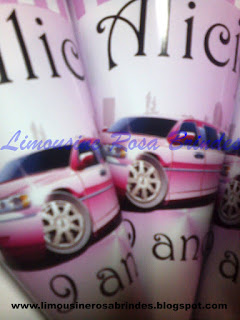 cone de guloseimas limousine rosa, limousine rosa, brinde limousine rosa, lembrancinha limousine rosa, tema limousine rosa