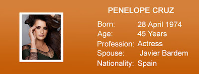 penelope cruz birthday, know about penelope cruz like birth date, spouse, age, nationality